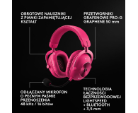 Logitech G PRO X3 Lightspeed magenta - 1598606 - zdjęcie 2